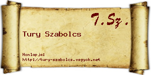 Tury Szabolcs névjegykártya